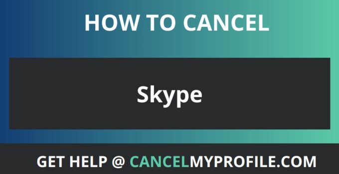 How to Cancel Skype
