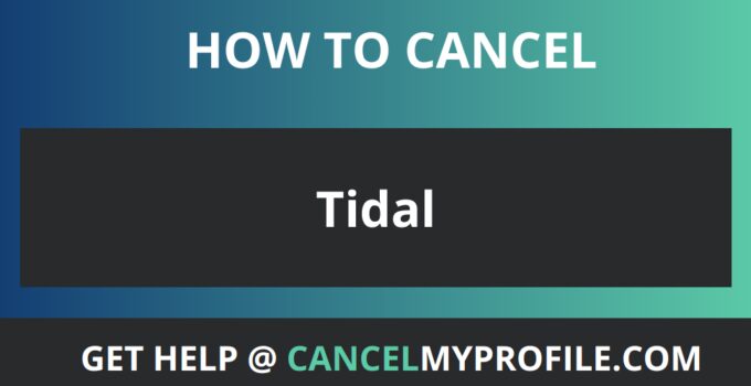 How to Cancel Tidal